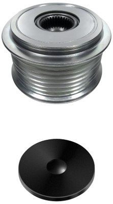 HELLA Generatorfreilauf, Gewindemaß: M14x1,5, Anzahl der Rillen: 7, mit Kappe, 9XU 358 038-951