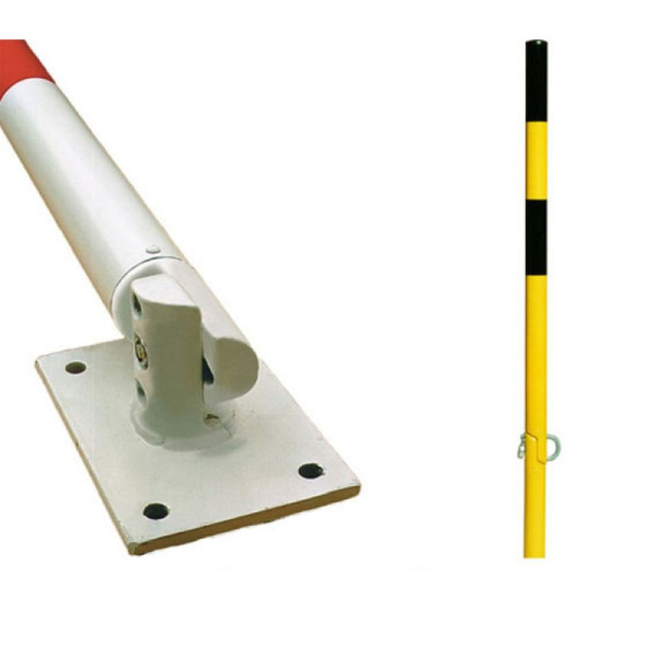 Stein HGS Absperrpfosten -Mountain-, umlegbar, zum Einbetonieren/1330 mm, rot-weiß lackiert, 11744