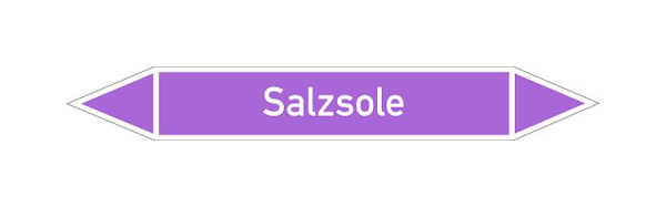 Schilder Klar Rohrleitungskennzeichen Salzsole, 100x15 mm Folie selbstklebend, 101625/60
