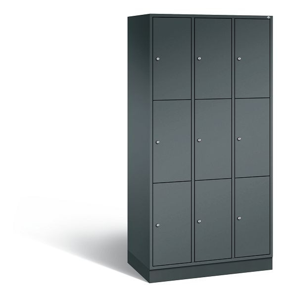 C+P Schließfachschrank Intro, 9 Fächer, H1950xB920xT490 mm, Anthrazit, 8370-301 S10078
