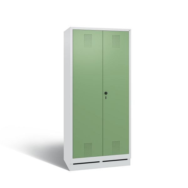 C+P Spind Evolo, 2 Abteile, H1800xB810xT500 mm, Grau/Resedagrün, 48022-22B S10073