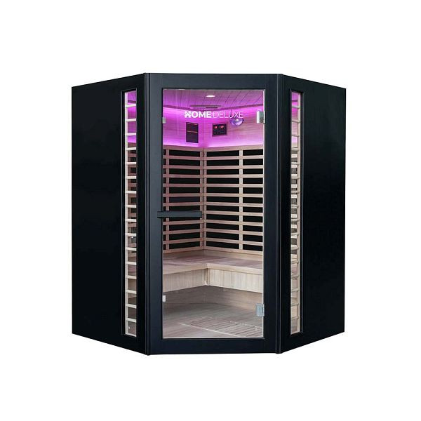 HOME DELUXE Infrarotkabine NERO XL BIG, elegantes schwarzes Design, 75377