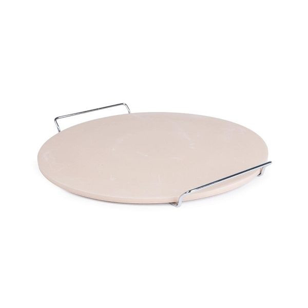 Eddingtons Runder Pizzastein mit Metallhalter, inkl. Rezepte für Pizzateig und Soßen, CL714