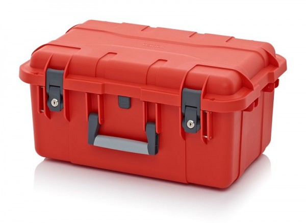 Auer Schutzkoffer Pro, Blutorange, mit 2 gleichschließenden Schlössern, unbestückt, CP S 6427-2002