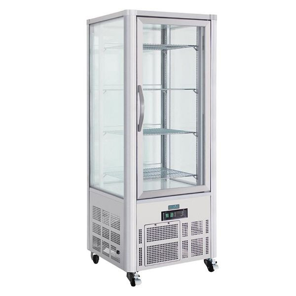 Polar Serie G Kuchenvitrine 400L, 70,5 cm breit, silbergrau, GD881