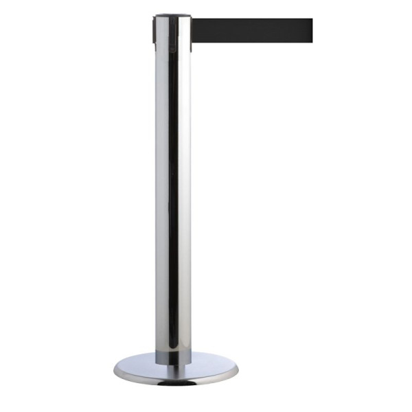 Stein HGS Personenleitsystem -P-Line Titan-, chrom, schwarz, mit Gurtendstück (Standard), 15693-0302