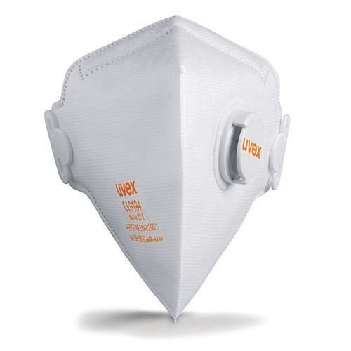 uvex Atemschutz-Faltmaske silv-Air c 3210, Schutzstufe FFP 2, mit Ventil, VE: 15 Stück, 210232