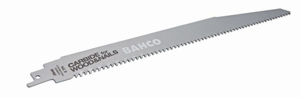 Bahco Hartmetallbestückte Säbelsägeblätter für Holz mit Nägeln, 6 TPI, 300 mm, 3946-300-6-DSL-1P