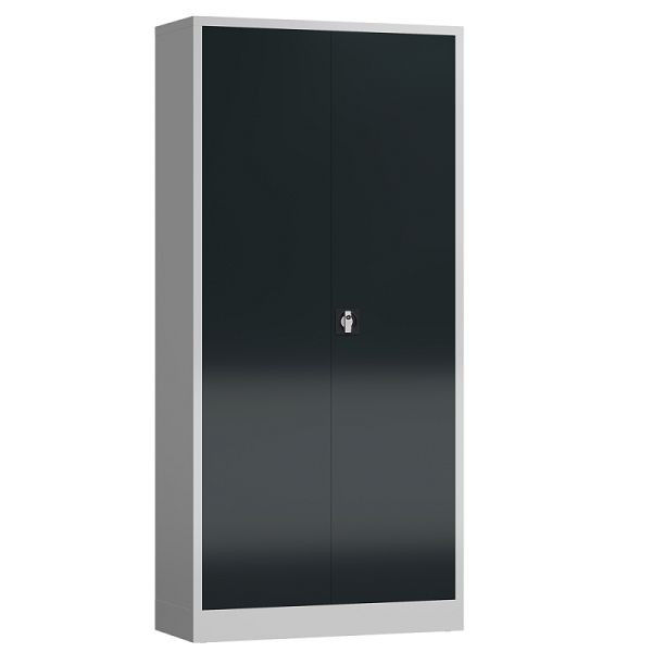 Lüllmann ClassiX Mehrzweck Flügeltürenschrank, 1945 x 920 x 420 mm, lichtgrau/anthrazitgrau, X-545548