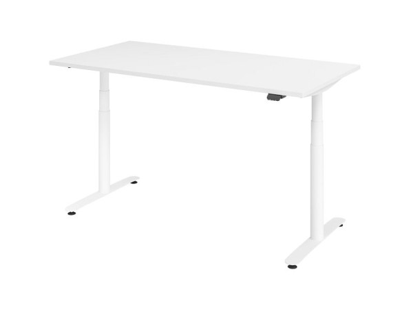 Hammerbacher Sitz-Steh-Schreibtisch elektrisch 160x80cm Weiß/Weiß, VXDLR16/W/W