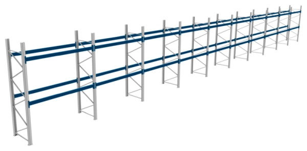 BITO Palettenregal P2 3505x1100x28400 Komplettregal, 2E, 800 RAL5010 U, 56434