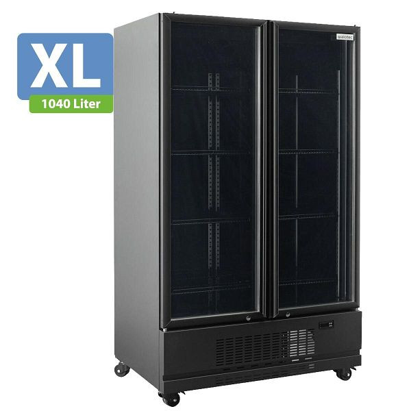 Vaiotec TOPLINE Getränkekühlschrank 2 Türen / 1040 Liter XL, "schwarz", 1280 x 742 mm, 12726