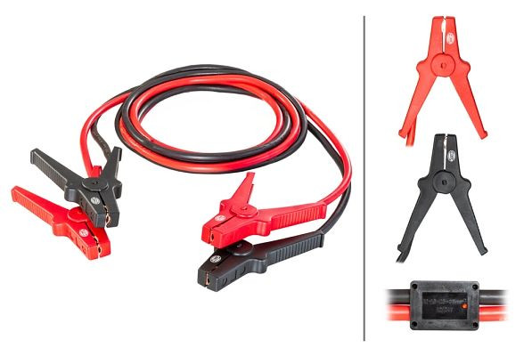 HELLA Starthilfekabel, 12/24V, 350A, Kabel: 3.5m, mit Überspannungsschutz, 8KS 236 689-001