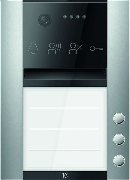 TCS Türkontrollsystem PES PRO Video Außenstation 3T 1 Spalte AP silber, AVA610103-0010