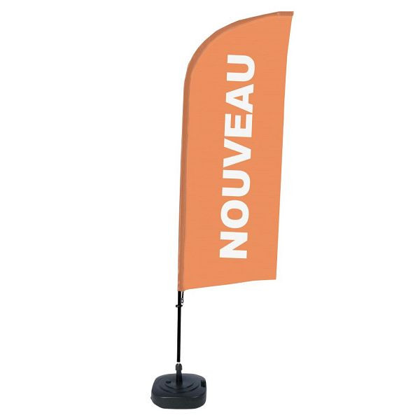 Showdown Displays Beachflag Alu Wind Komplett-Set Neu Orange Französisch, BFAW310-WT21-I503