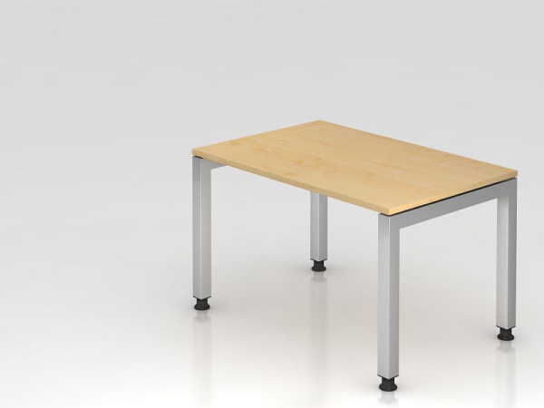 Hammerbacher Schreibtisch U-Fuß eckig 120x80cm Ahorn, Rechteckform, schwebende Platte, VJS12/3/S
