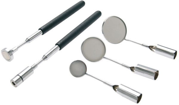 SW-Stahl LED Magnetheber und Spiegelsatz, ausziehbar, 30016L