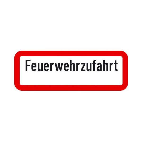 Stein HGS Feuerwehrzufahrt, mit Freifeld zur Selbstbeschriftung, 594 x 210 mm, 53.5775