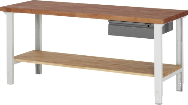 RAU Werkbank höhenverstellbar 7001I7, B2000xT700xH790-1140mm, 1xSchublade-TA, 03-7001I7-207BR4H-Z.942