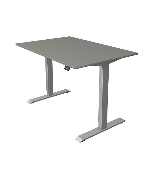 Kerkmann Kompakttisch B 1200 x T 800 mm, elektrisch höhenverstellbar von 740-1230 mm, Grafit, 10226812