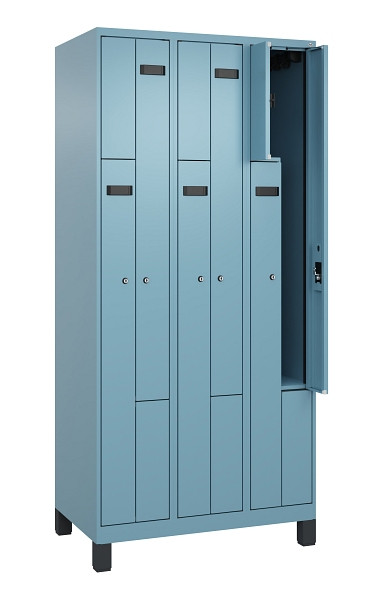 C+P Z-Spind Evolo PLUS, Füße, 6 Fächer, 1950x900x500mm, 0010/0010, Zylinderschloss, 049013-306 S10043