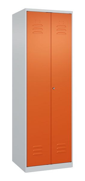 C+P Umkleidespind Classic PLUS, Doppel-Spind, 2 Abteile, 1850x600x500mm, 7035/2004, Zylinderschloss, 080002-20P S10031