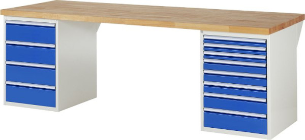 RAU Werkbank Serie 7000 - Modell 7822-3, B2500 x T900 x H890 mm, 13-7822A3-259B4M.11