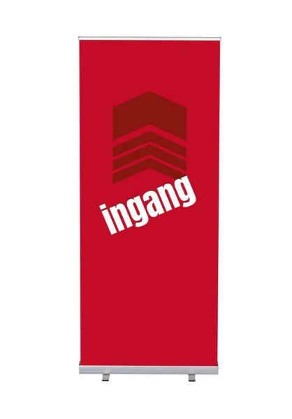 Showdown Displays Roll-Banner Budget 85 Komplettset Eingang Rot Niederländisch, RBB085LSFI370