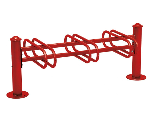Procity Fahrradständer 3 Plätze, Agora, Doppelseitig, RAL 3004, 207350.3004