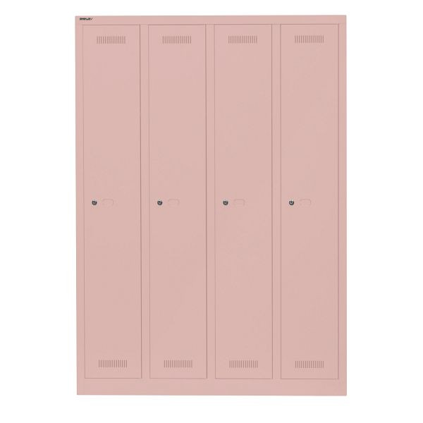 Bisley Garderobenschrank Monobloc™, 4 Abteile je 1 Fach, 620 pastellpink, ML11Q1620