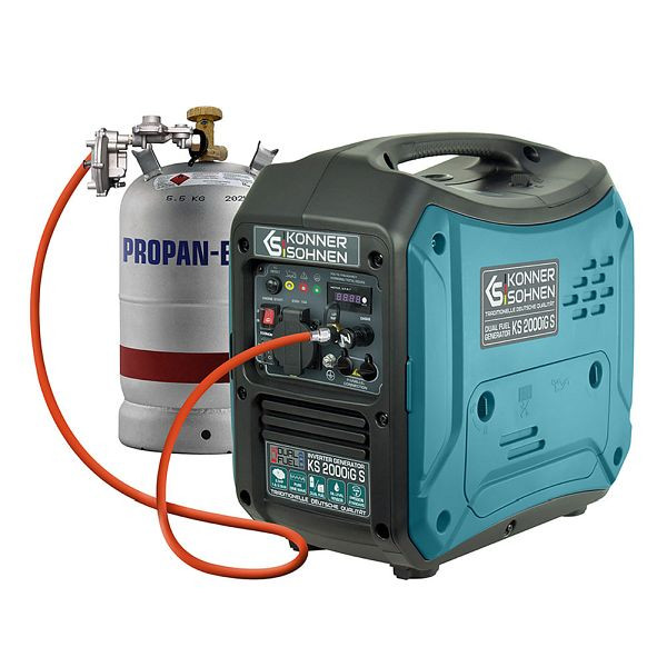 Könner & Söhnen LPG/Benzin-Inverter-Generator KS 2000iG S, 2000 W, 1x16 A (230 V), KS 2000iG S