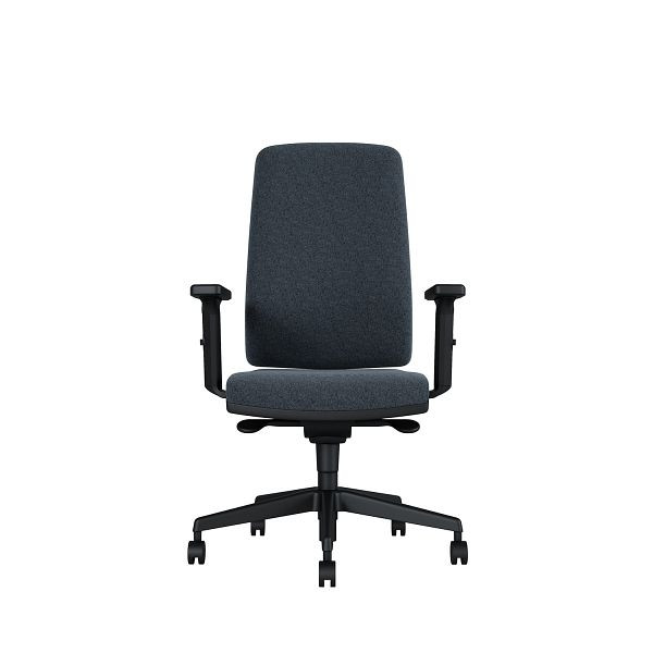 Bisley Bürodrehstuhl Stone, Mit 3D Armlehnen, Kunststofffußkreuz, TN9808 black pepper, STONEKDTN9808