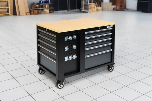 FEISTOS mobile Werkbank Hektor Schwarz/Anthrazit, 73x114x89cm, FETBRG6810Z-X