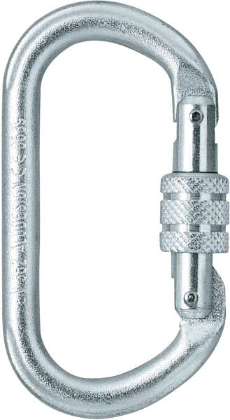 Skylotec Karabinerhaken mit Schraubsicherung OVALSTEEL SC, Stahl, oval, 25 kN, H-037