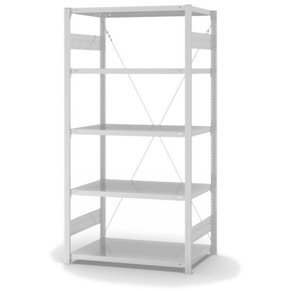 hofe AntiBac Grundregal, zerlegt, 5 Böden 2000 x 600 x 1000 mm, Antibakterielle Beschichtung in weiß (ähnlich RAL 9016), HKG20610ANT