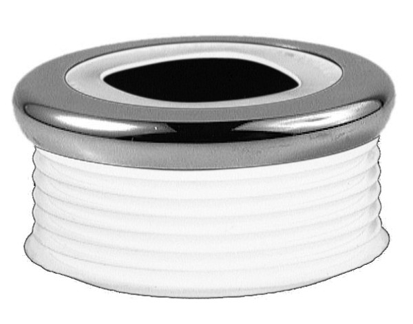 Benkiser Euro-WC-Verbinder Gummi, für Spülkästen 38-45mm, Innenstutzen 55mm, weiß, mit MS-Rosette, 7182555