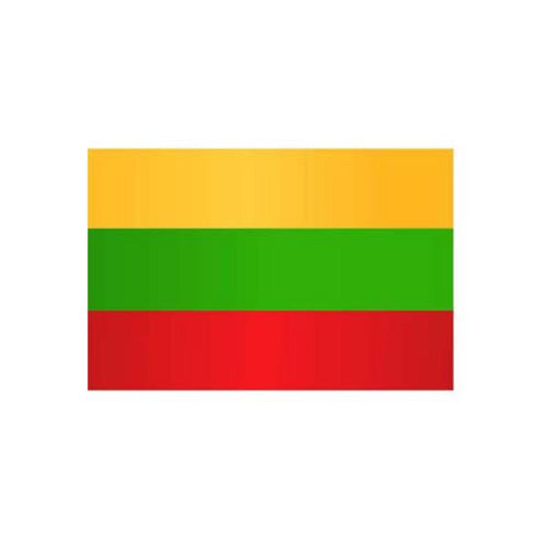 Stein HGS Länderflagge Litauen, 120 x 200 cm (Querformat), mit Seil und Schlaufe, FlagTop 110 g/m², für Fahnenmasten 7 m, ohne Hohlsaum, 27126