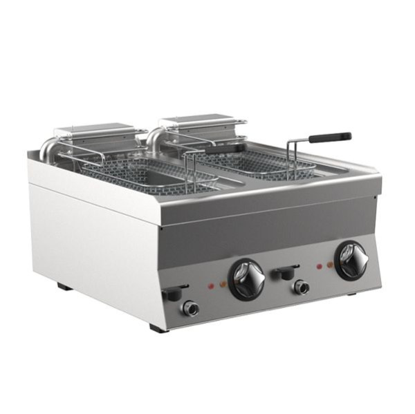 Mareno M1-600 Elektrische Fritteuse 10 + 10 Liter, 60cm, Leistungsaufnahme: 12kW, 161.038