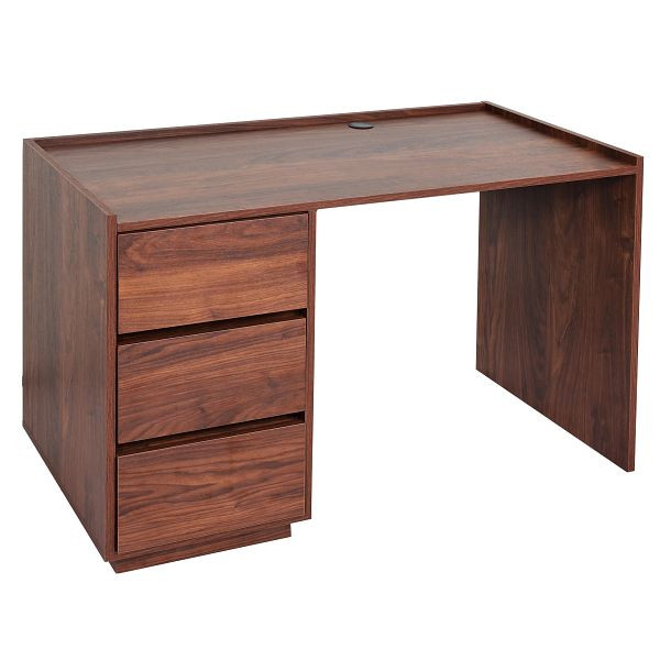 Mendler Schreibtisch HWC-J78, Bürotisch Computertisch Arbeitstisch, Schublade, 78x121x60cm, Walnuss-Optik, 83277