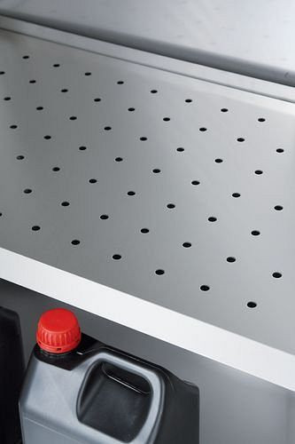 DENIOS Lochblecheinsatz für Chemikalienschrank Inox W-103.4 / W-104.4, 201315
