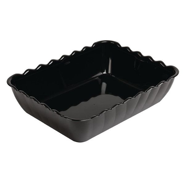 Olympia Kristallon Salatschüssel schwarz 4,25L, geeignet für Deckel CB751, CB752, CB749