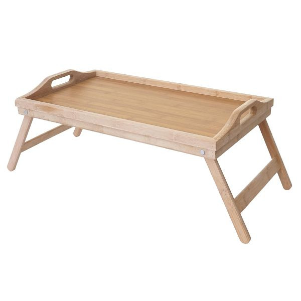 Mendler Tablett HWC-B88, Serviertablett Holztablett Frühstückstablett Dekotablett, Bambus 21x64x30cm, 60736