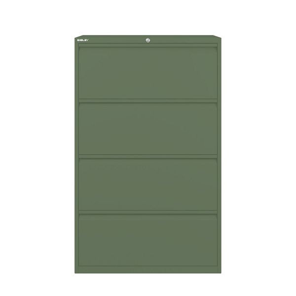 Bisley Essentials Schubladenschrank, Höhe 1300-1324 mm, 623 olivgrün, YESF0813623