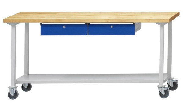 ANKE Werkbänke Arbeitstisch, Modell 185, 2000 x 800 x 890 mm, RAL 7035/5010, BMP 40 mm, 401.981