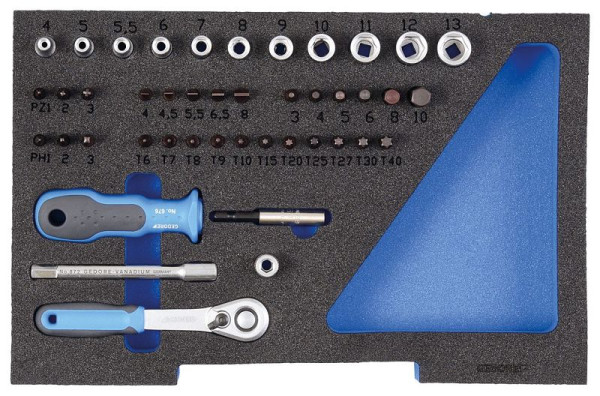 GEDORE Steckschlüssel-Satz 1/4" in 1/2 L-BOXX 136 Modul 44-teilig, 2835886