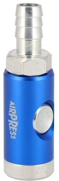 Airpress Sicherheitskupplung Euro 12 mm Schlauchanschluss mit Druckknopf in Blister, 43E712