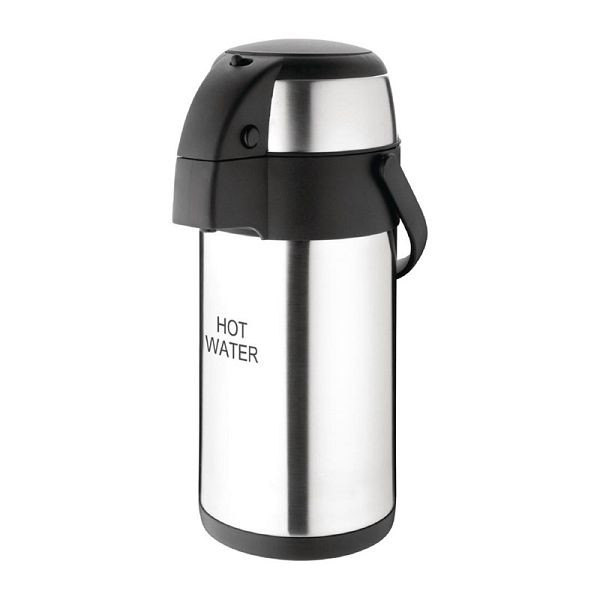 Olympia isolierte Pumpkanne 3L HOT WATER, Edelstahl, DP129