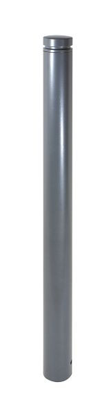 Schake Absperr-Stilpfosten Serie 482B Ø 82 mm, ortsfest, zum Einbetonieren mit Erdanker, Gesamtlänge ca. 1300 mm, ohne Verschluss, ohne Öse, 482B