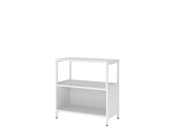 Hammerbacher Regal, 2OH, Sockel, weiß, 80 x 40 x 82,8cm, VFW28RERU/W