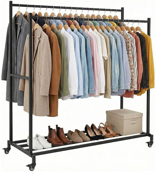 CLP Kleiderständer Lieska 150 cm, schwarz, 327666, 4255716381363